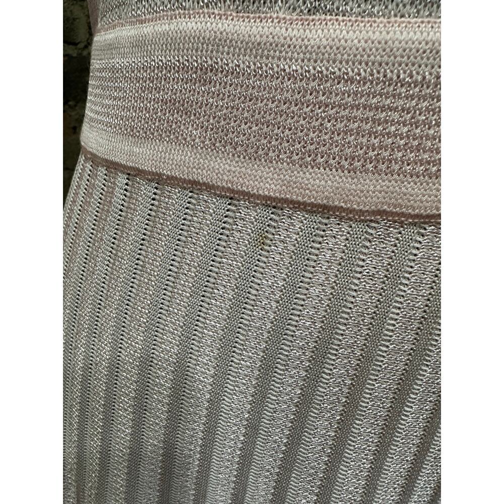 Misook Pleated Knit Midi Fit Flare Pink XS Rich Elegant Brunch Events Feminine - Picture 10 of 11